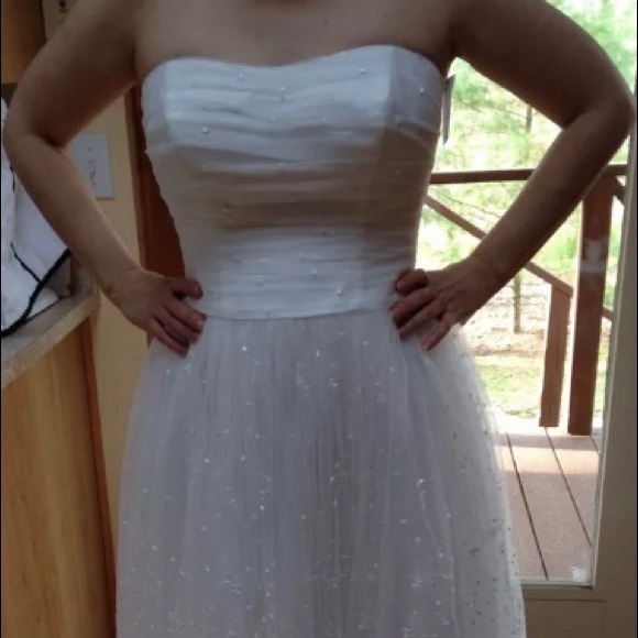 David’s Bridal Galina Strapless Wedding Dress - Picture 5 of 8